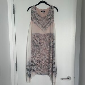 DKNY High Low Dress - Black and Pink